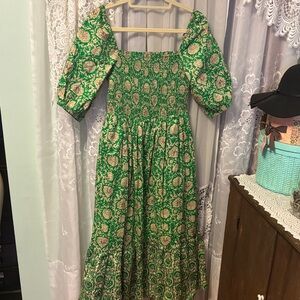 House of Harlow 1960 Peasant Dress MIDI Dress Sz M Lined